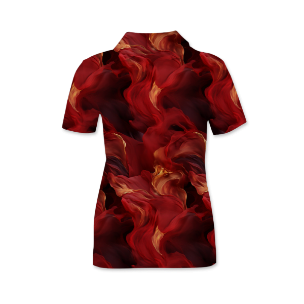 Hooligan Girl On Fire- Standout Performance Quick-Dry Golf Polo Shirts for Women