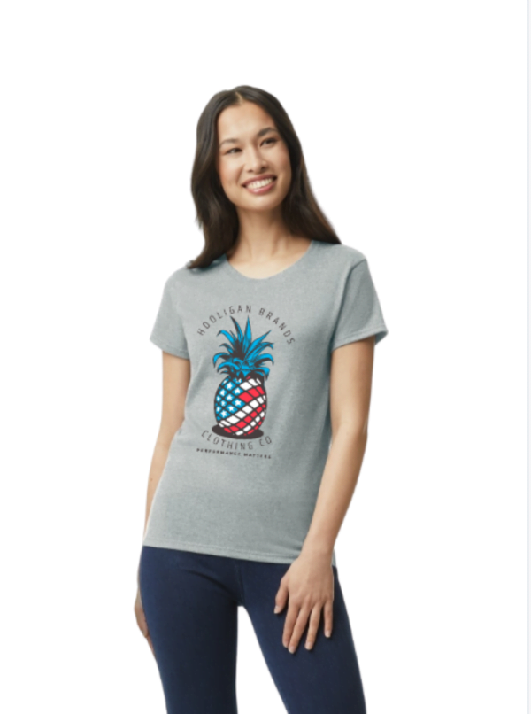 Hooligan Brand Pineapple T-Shirt Gray Real